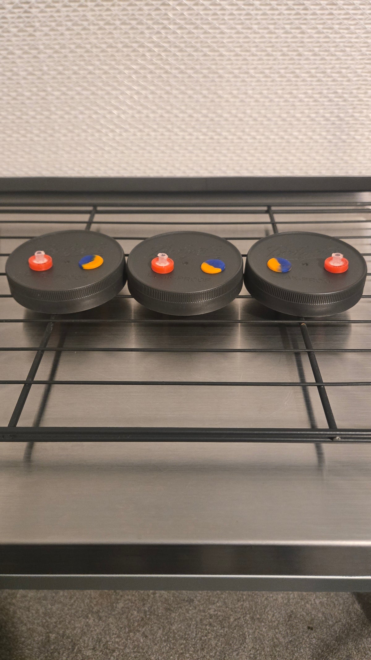 Premium Ball PP5 Regular-Mouth Modified Lids - Grey LC Assembly (3-Pack)