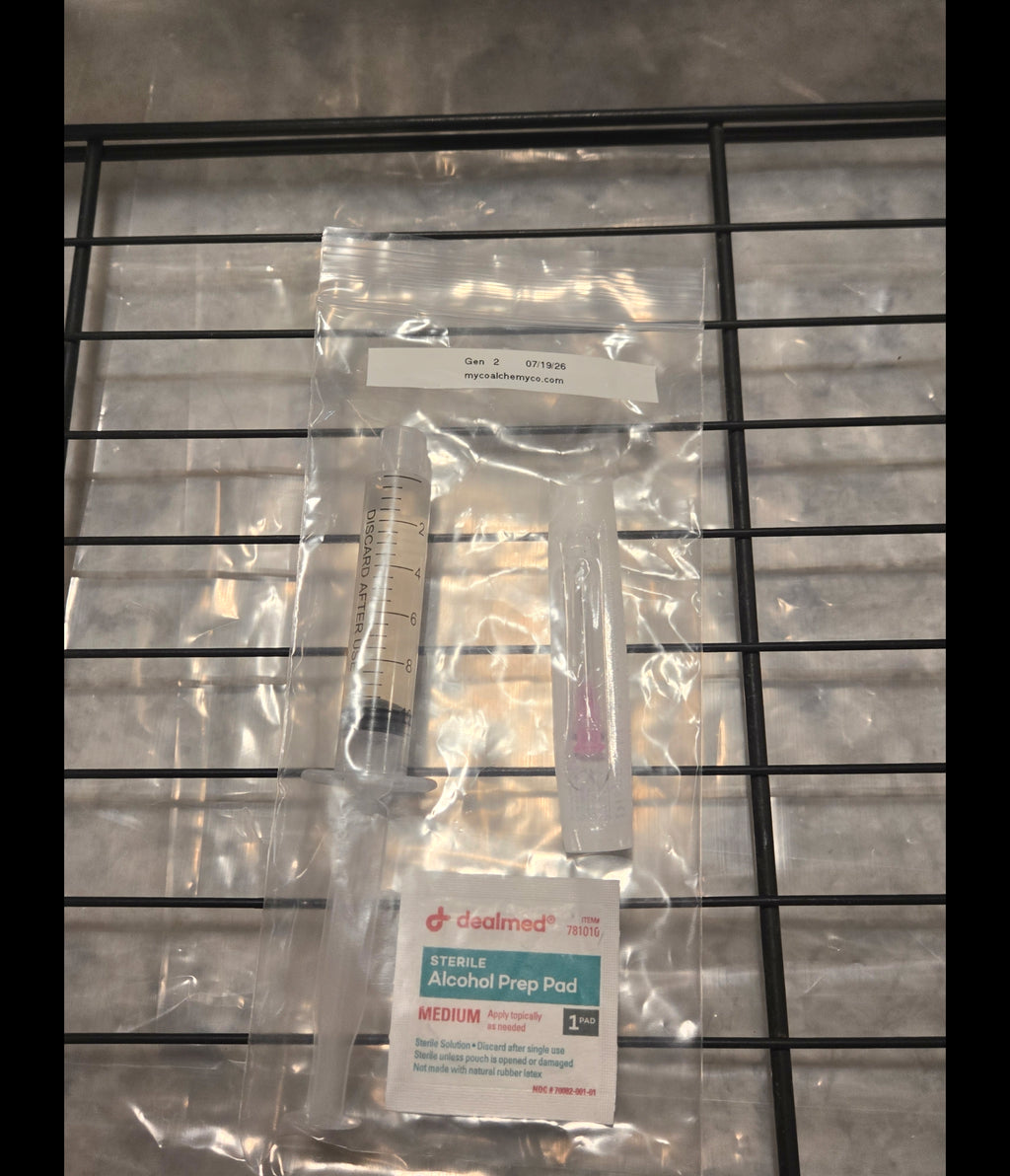 Premium Pink Oyster Liquid Culture Syringe (10ml)